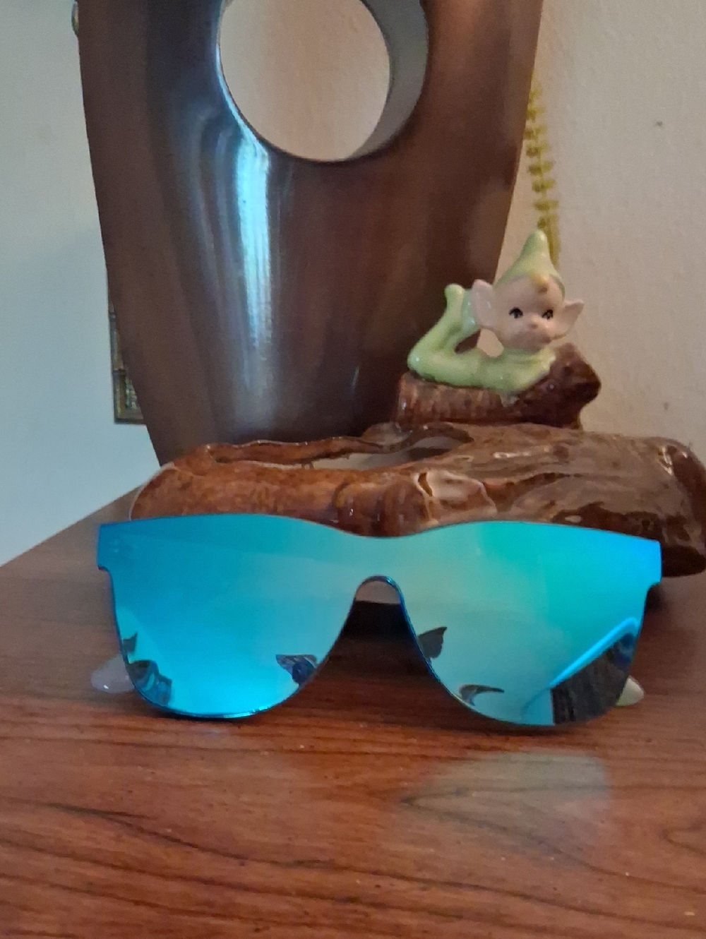 🌺Blue Mirrored Shield Sunglasses